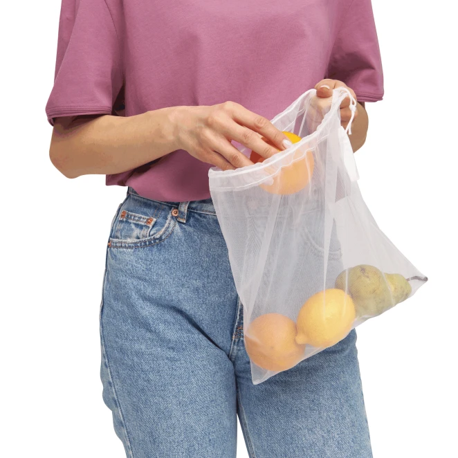 Siatka na owoce i warzywa BLUE PLANET z nadrukiem logo Zdjęcie 5