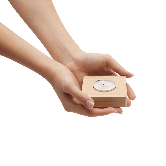 Podstawka na tealight NATURAL GLOW do naniesienia logo Zdjęcie