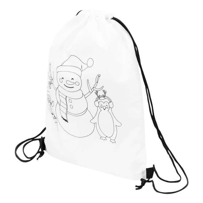 Plecak do kolorowania COLOURFUL SNOWMAN z nadrukiem na zamówienie Zdjęcie