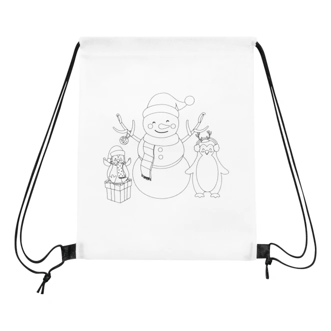 Plecak do kolorowania COLOURFUL SNOWMAN z nadrukiem na zamówienie Zdjęcie 2