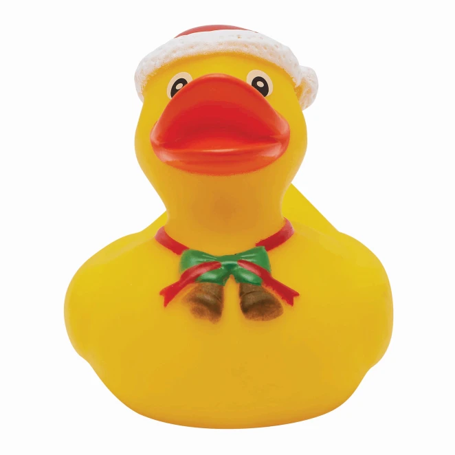 Świąteczna gumowa kaczka BENEDIKT z nadrukiem logo Zdjęcie 2