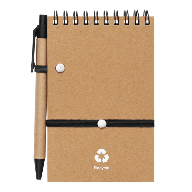 Ekologiczny kołonotatnik RECYCLE M z logo firmy Zdjęcie 4