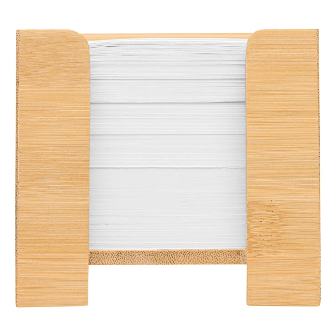 Pudełko na karteczki NEVER FORGET BAMBOO z nadrukiem logo Zdjęcie 2