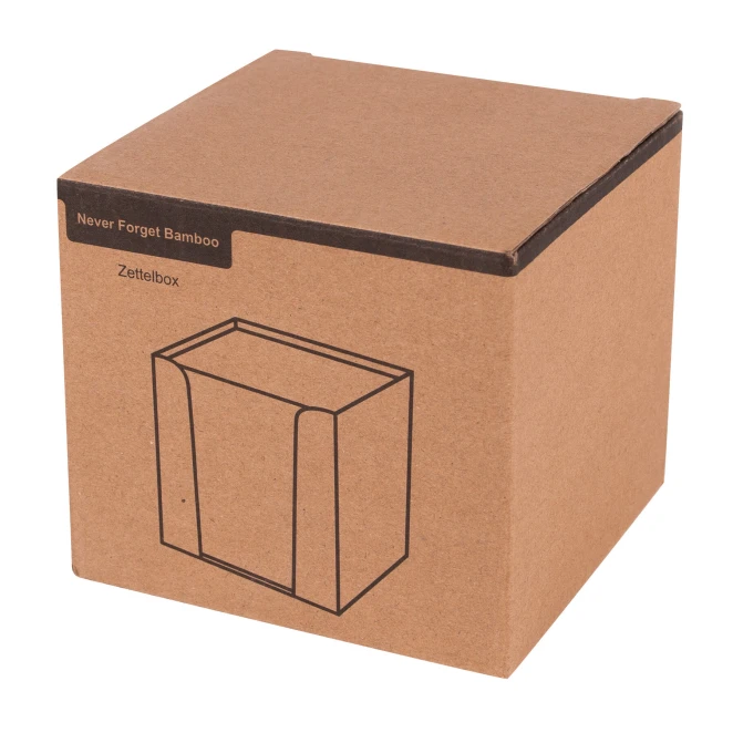 Pudełko na karteczki NEVER FORGET BAMBOO z nadrukiem logo Zdjęcie 8