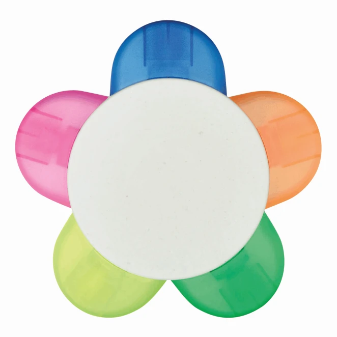 Zakreślacz w kształcie kwiatka FLOWER z nadrukiem logo Zdjęcie 2
