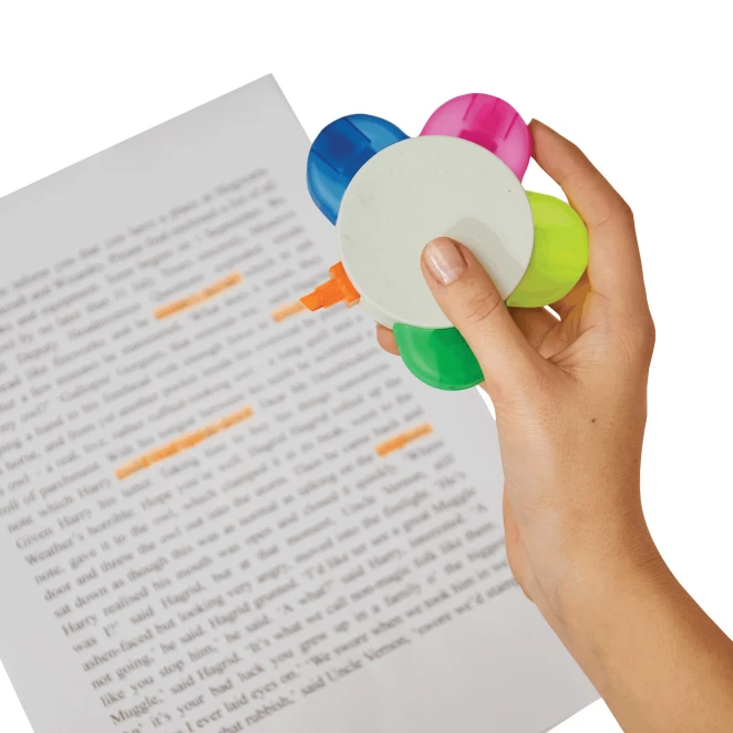 Zakreślacz w kształcie kwiatka FLOWER z nadrukiem logo Zdjęcie 4