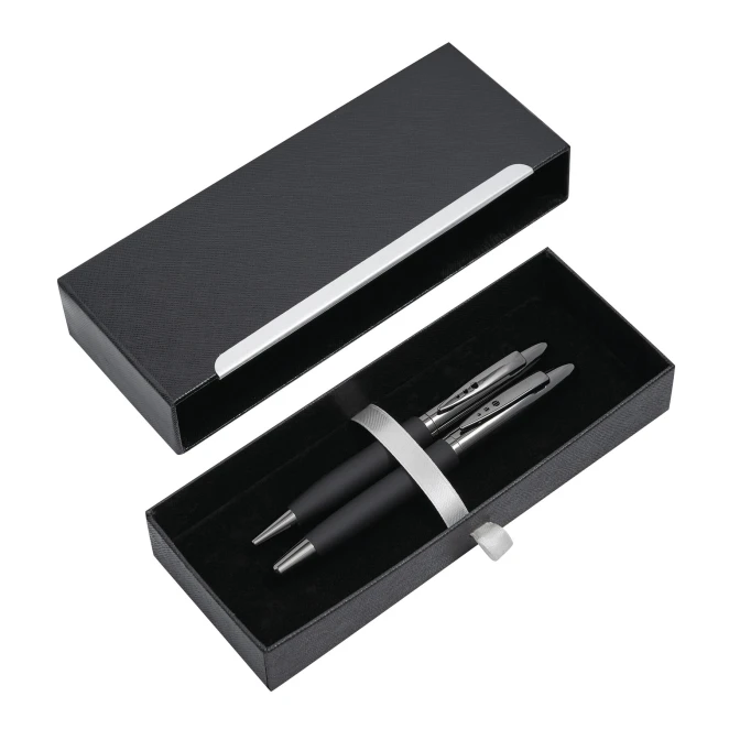 Zestaw do pisania BLACK ELEGANCE do drukowania logo Zdjęcie 2