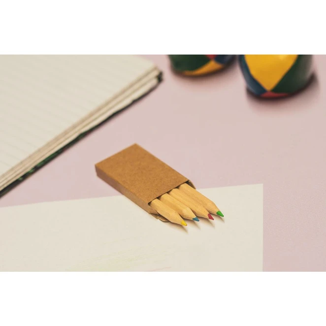 Kredki drewniane 4 kolory do drukowania logo Zdjęcie 4