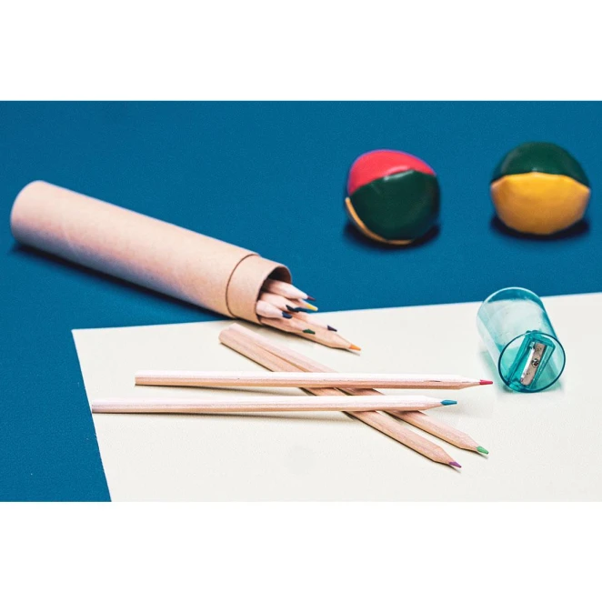 Kredki drewniane 12 kolorów z logo firmy Zdjęcie 5