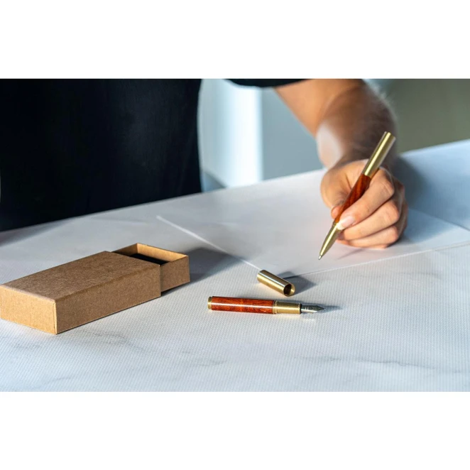 Zestaw piśmienny pióro kulkowe i wieczne z naniesieniem logo Zdjęcie 10