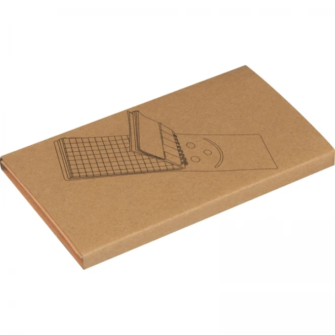 Notatnik w kratkę z karteczkami do markowania z logo firmy Zdjęcie 5