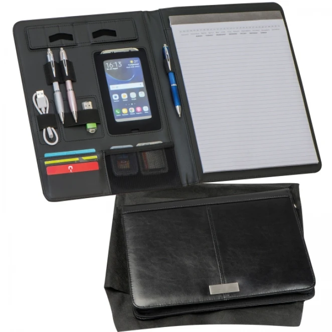 Folder A4 z notatnikiem w linie do nałożenia logo Zdjęcie