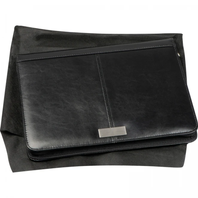 Folder A4 z notatnikiem w linie i kieszenią na tablet z naniesieniem logo Zdjęcie 5