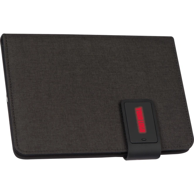 Folder A5 z notatnikiem w linie i power bankiem 4000 mAh do nałożenia logo Zdjęcie 2