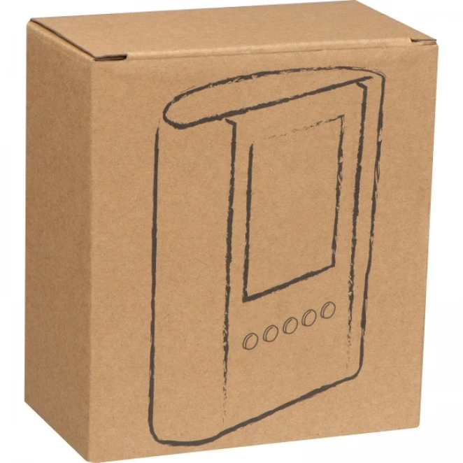 Stojak biurkowy z zegarem z nadrukiem logo Zdjęcie 3