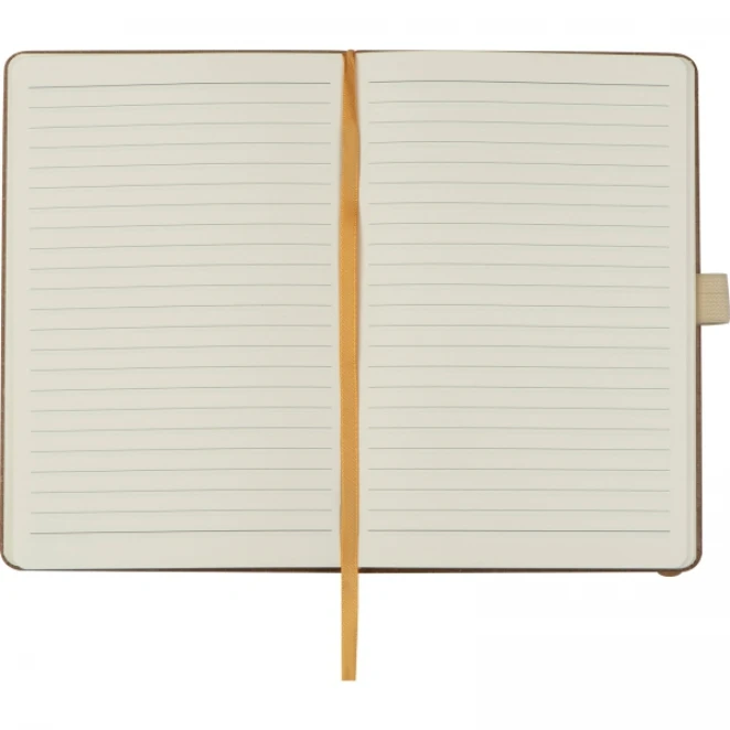 Notatnik A5 w linie ze skóry z recyklingu 14 × 21 cm z logo firmy Zdjęcie 7