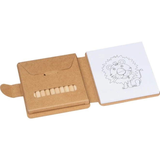 Kolorowanka z kredkami drewnianymi 12 kolorów do naniesienia logo Zdjęcie 3