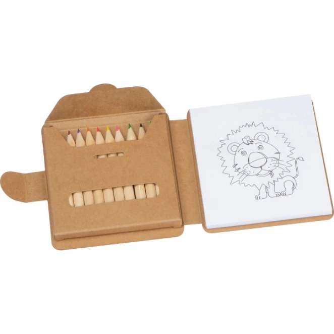 Kolorowanka z kredkami drewnianymi 12 kolorów do naniesienia logo Zdjęcie 4