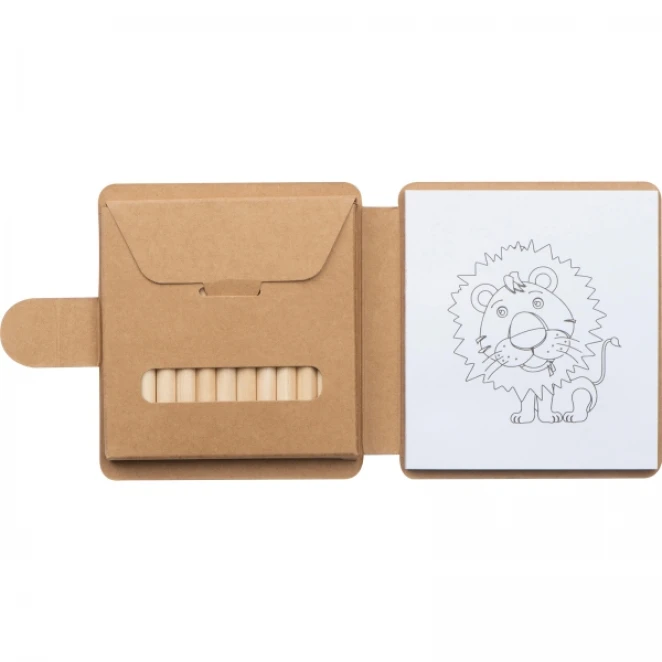 Kolorowanka z kredkami drewnianymi 12 kolorów do naniesienia logo Zdjęcie 7