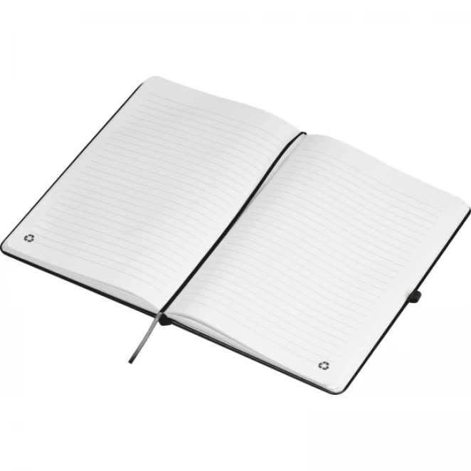 Notatnik A5 w linie z zamknięciem na gumkę z logo firmy Zdjęcie 4
