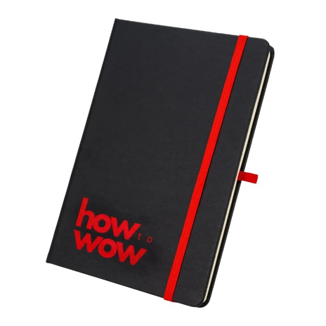 Notatnik A5 w linie okładką z PU 14,2 x 21 cm z logo Zdjęcie 7