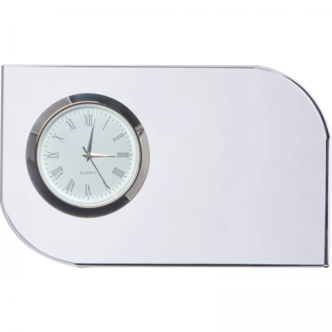 Szklany blok z zegarem z nadrukiem logo Zdjęcie 6