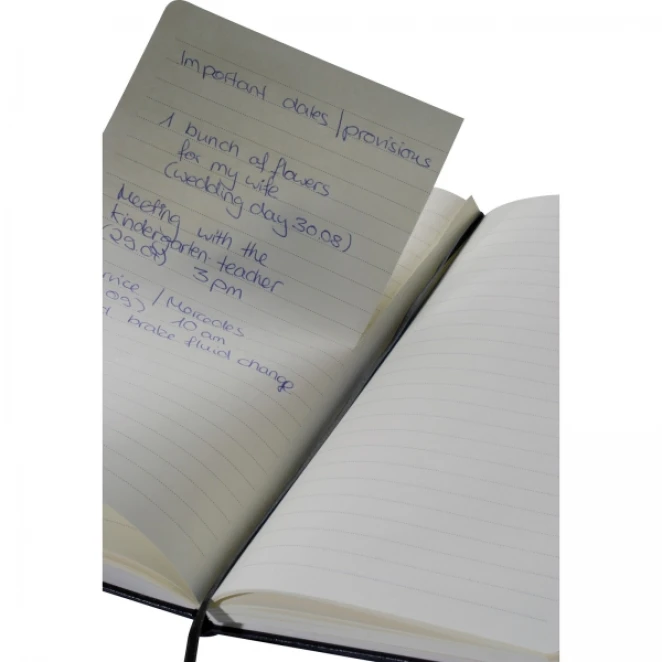 Notatnik A5 w linie imitacja skóry 13,9 x 21 cm z nadrukiem logo Zdjęcie 5