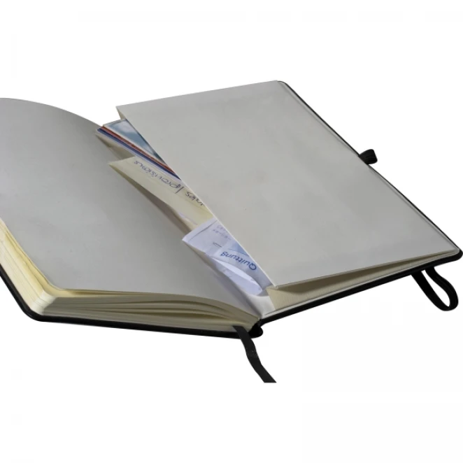 Notatnik A5 w linie imitacja skóry 13,9 x 21 cm z nadrukiem logo Zdjęcie 6