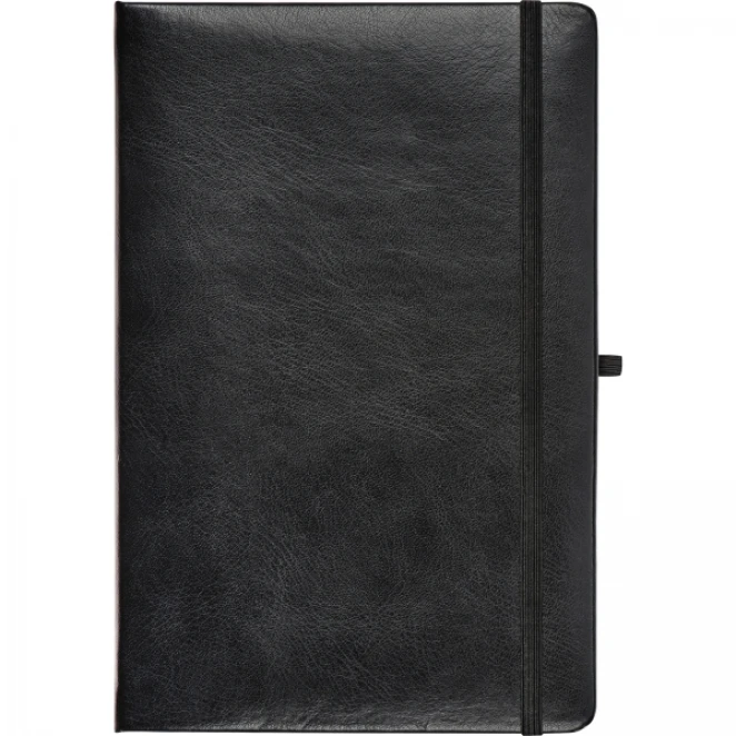 Notatnik A5 w linie imitacja skóry 13,9 x 21 cm z nadrukiem logo Zdjęcie 7