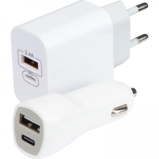 Zestaw podróżny ładowarka i wtyczka do naniesienia logo Zdjęcie 4