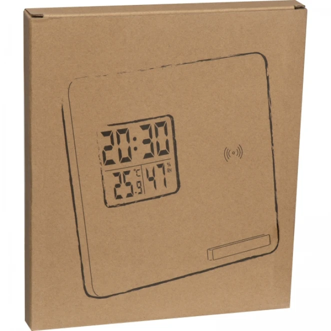 Stacja pogodowa z ładowarką indukcyjną z nadrukiem logo Zdjęcie 7