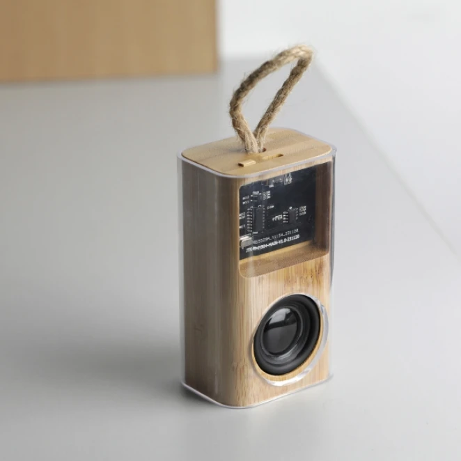 Głośnik bluetooth transparentny z logo firmy Zdjęcie 3