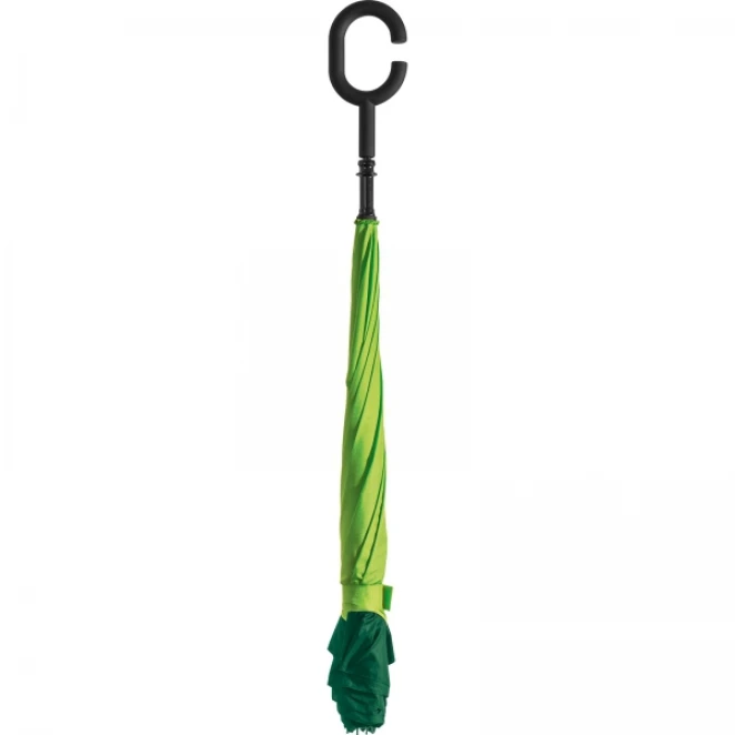 Parasol manualny odwrócony ø120 cm z logo firmy Zdjęcie 3