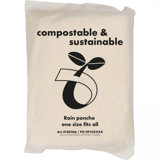 Poncho przeciwdeszczowe biodegradowalne z logo firmy Zdjęcie 4