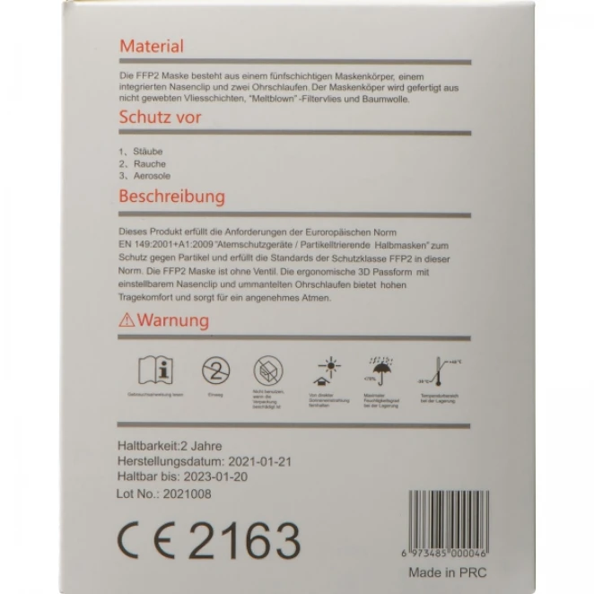 Maseczka ochronna FFP2 z logo Zdjęcie 9