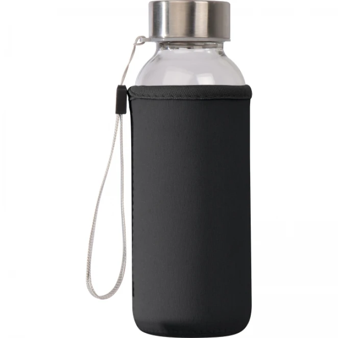 Butelka szklana z pokrowcem 300 ml z naniesieniem logo Zdjęcie 3