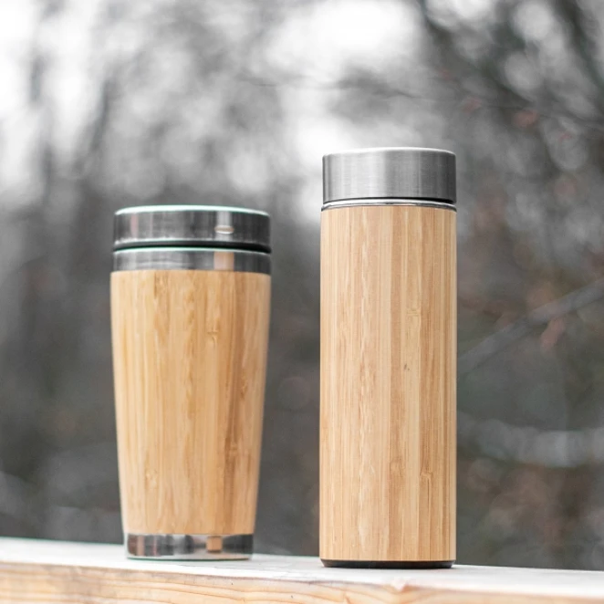 Zestaw kubek termiczny 360 ml i butelka termiczna 450 ml z logo firmy Zdjęcie 8