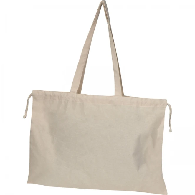 Torba bawełniana z długimi uszami 180 g/m2 z logo firmy Zdjęcie