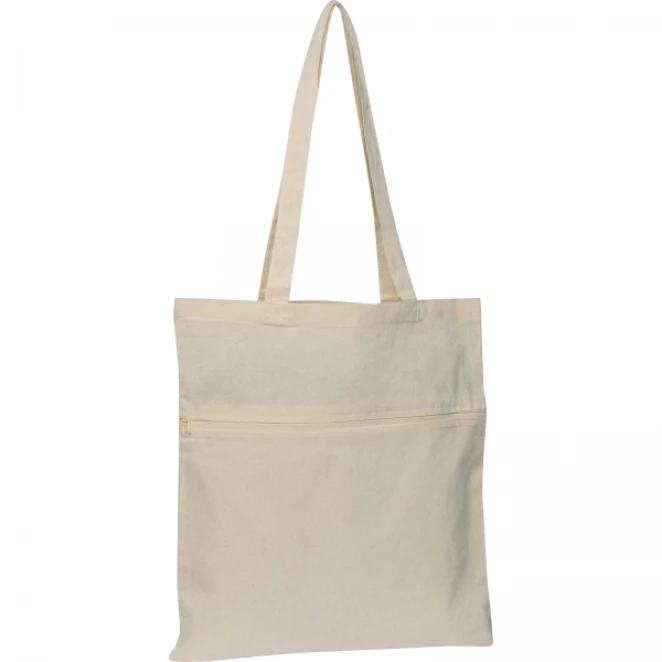 Torba bawełniana z długimi uszami 140 g/m2 z logo firmy Zdjęcie