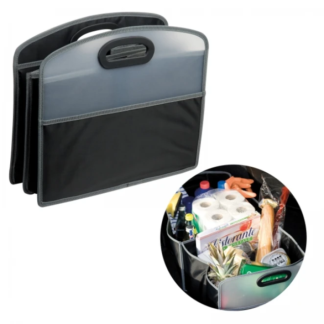 Organizer na zakupy do bagażnika z nadrukiem logo Zdjęcie 2