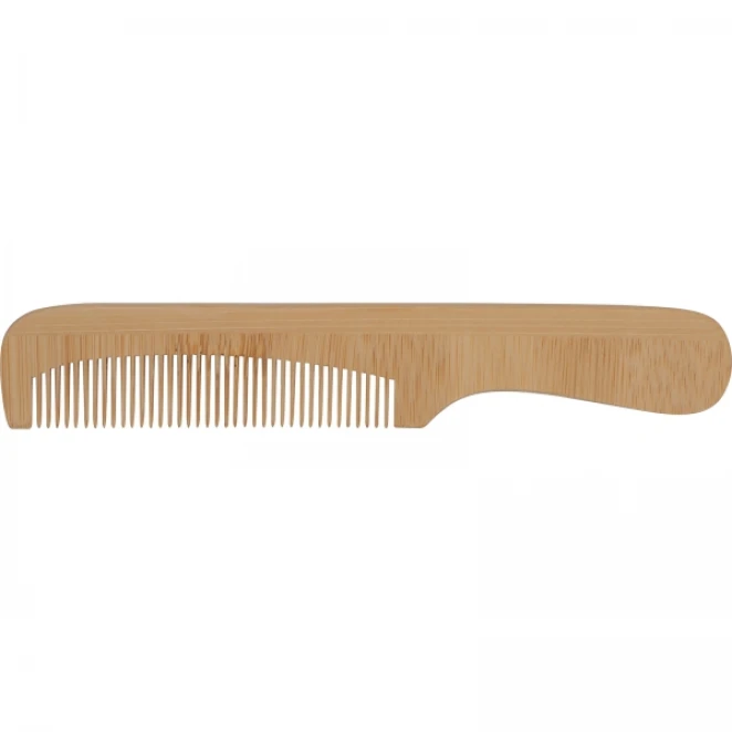 Grzebień do włosów bambusowy z logo firmy Zdjęcie 2