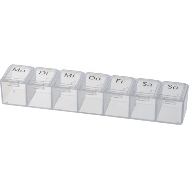 Pudełko na lekarstwa z logo Zdjęcie