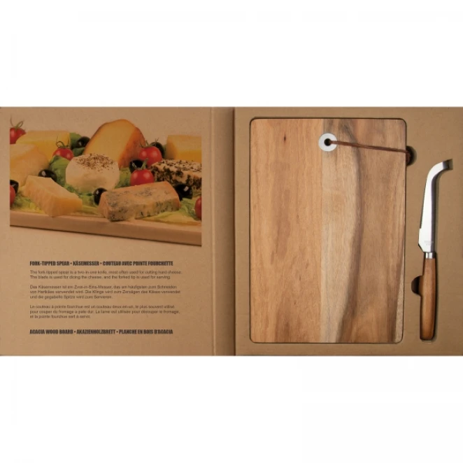 Deska do serów z nożem z naniesieniem logo Zdjęcie
