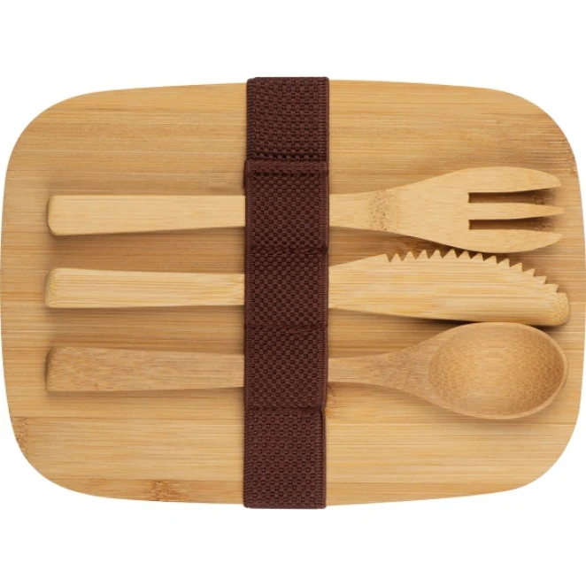 Lunch box ze sztućcami 950 ml z nadrukiem logo Zdjęcie 5