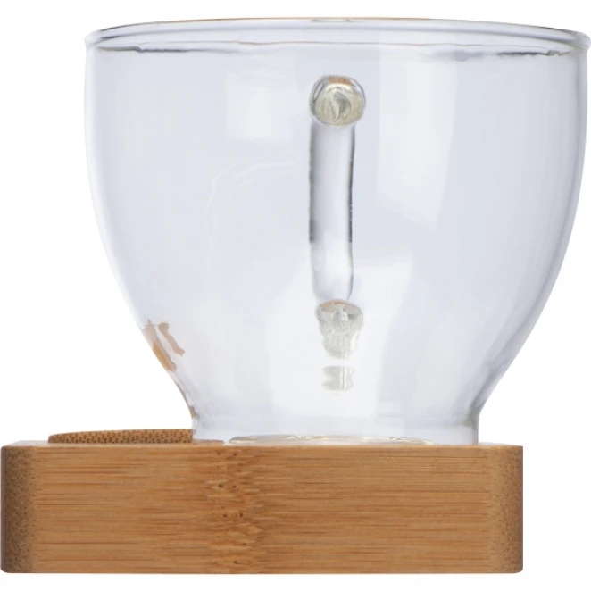 Taca z łyżeczką i szklanym kubkiem 150 ml do nałożenia logo Zdjęcie 8