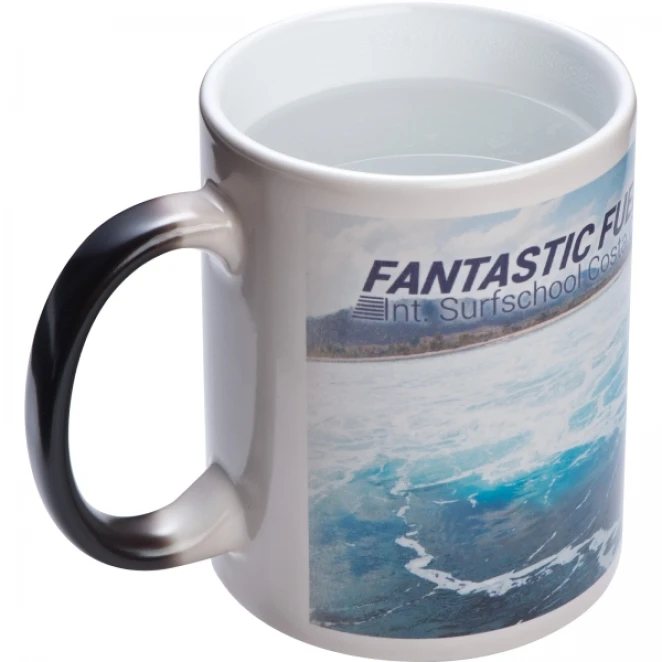 Kubek ceramiczny do sublimacji zmieniający kolor 300 ml z nadrukiem na zamówienie Zdjęcie 3