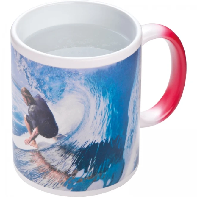 Kubek ceramiczny do sublimacji zmieniający kolor 300 ml z nadrukiem na zamówienie Zdjęcie 3