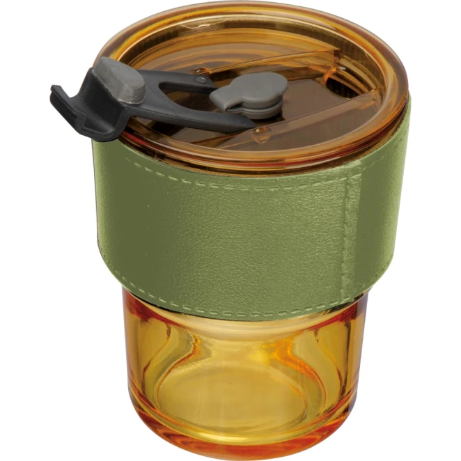 Kubek szklany ze słomką 320 ml z naniesieniem logo Zdjęcie 4