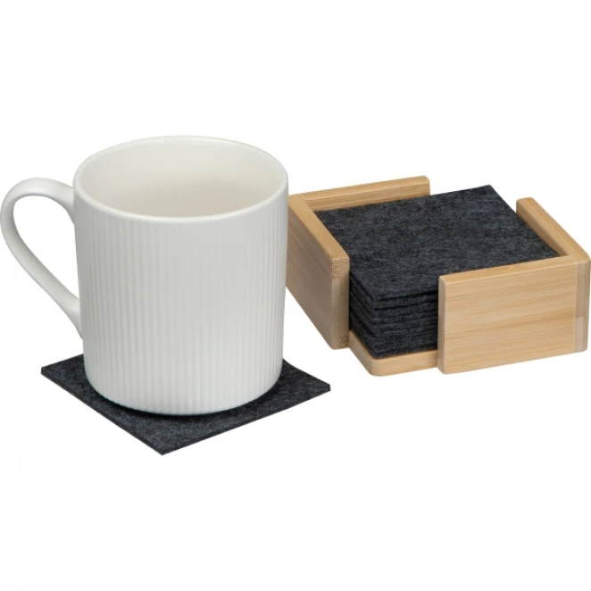 Podkładki filcowe pod kubek 10 szt. z nadrukiem logo Zdjęcie 4