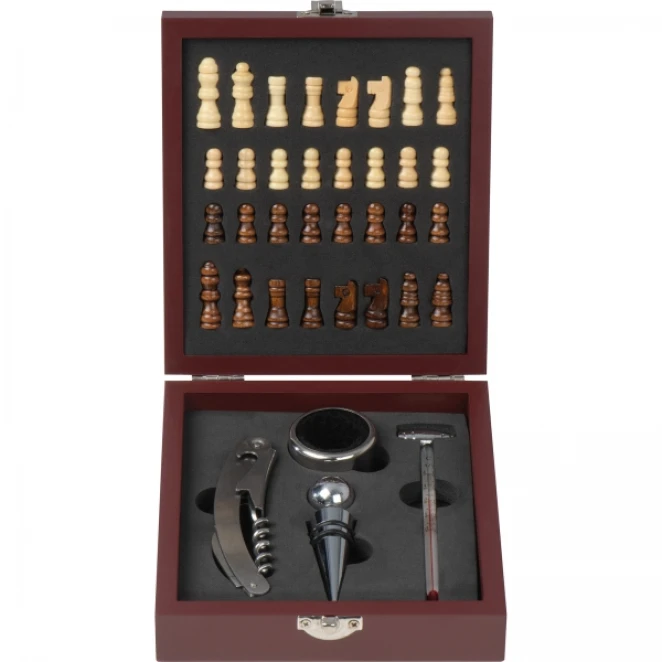 Zestaw do wina z szachami do naniesienia logo Zdjęcie 7